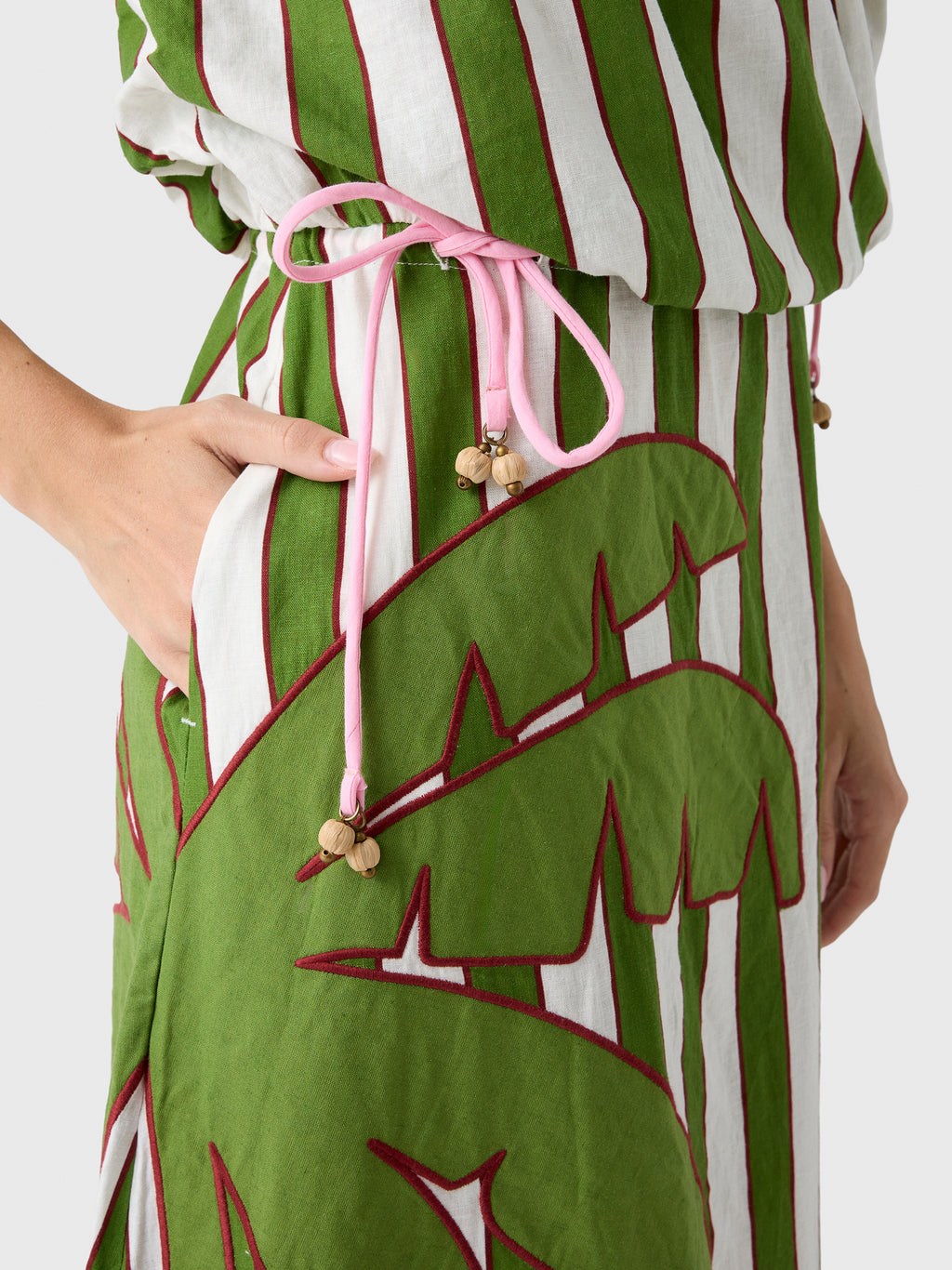Farm Rio Women's One-Shoulder Midi Dress - Saint Bernard