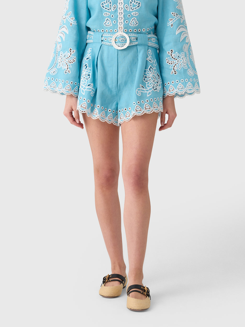 Farm Rio Women's Romantic Richelieu Short - Saint Bernard