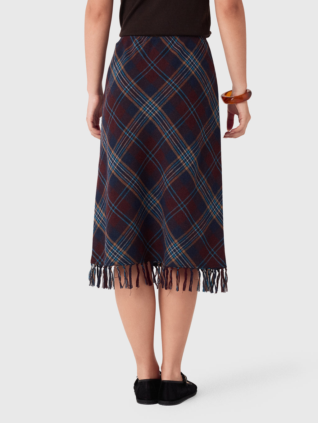 DÔEN Women's Elowette Knotted Fringe Skirt - Saint Bernard