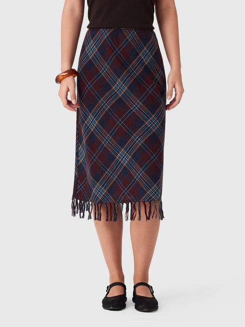 DÔEN Women's Elowette Knotted Fringe Skirt
