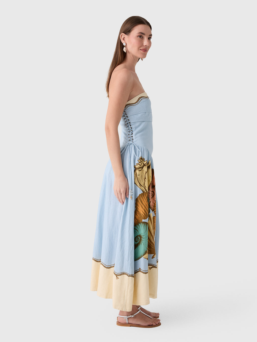 Farm Rio Women's Rio Souvenir Mixed Scarf Maxi Dress - Saint Bernard