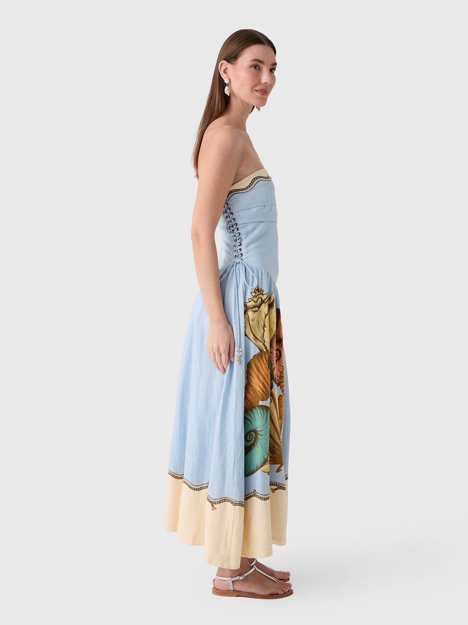 Farm Rio Women's Rio Souvenir Mixed Scarf Maxi Dress - Saint Bernard