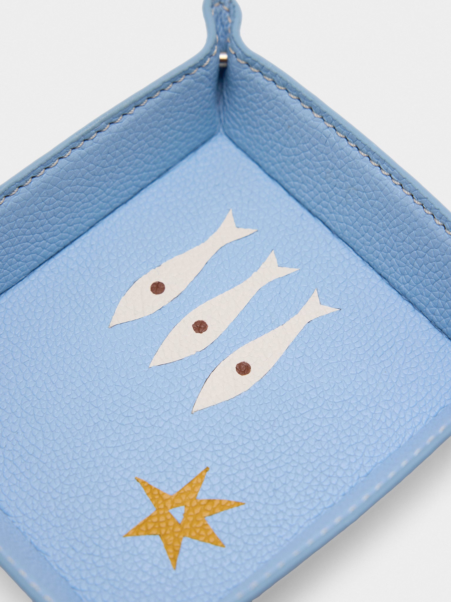 Jonathan Adler Playa Leather Small Tray - Saint Bernard