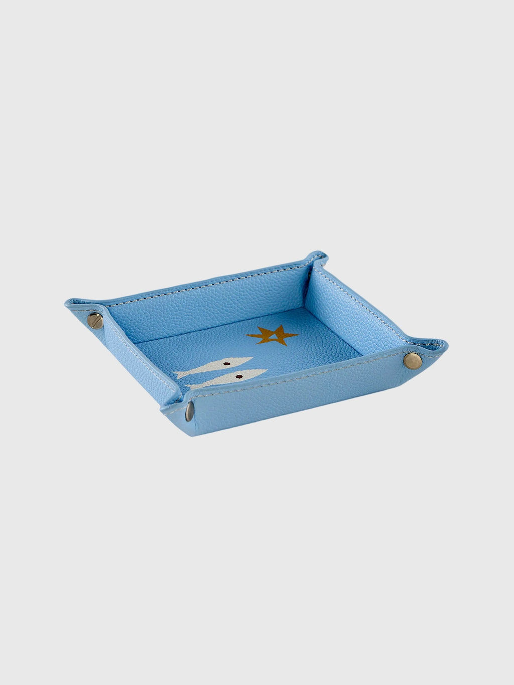 Jonathan Adler Playa Leather Small Tray - Saint Bernard