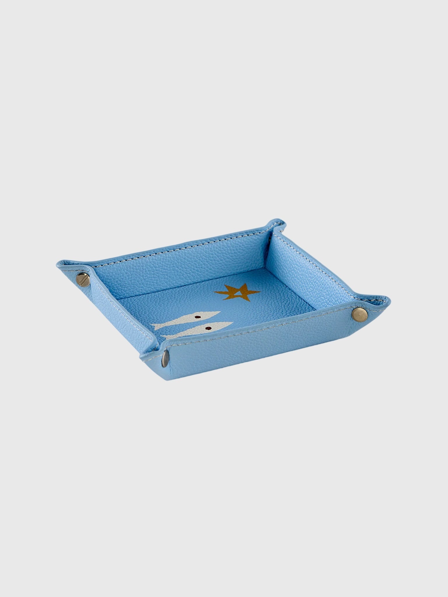 Jonathan Adler Playa Leather Small Tray - Saint Bernard