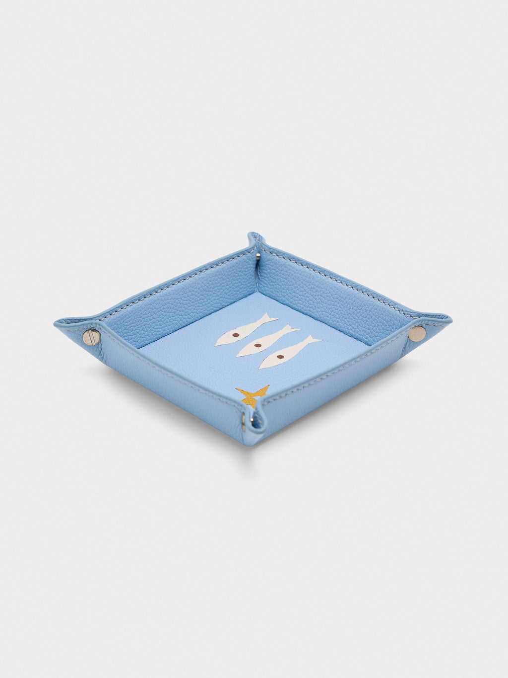 Jonathan Adler Playa Leather Small Tray - Saint Bernard