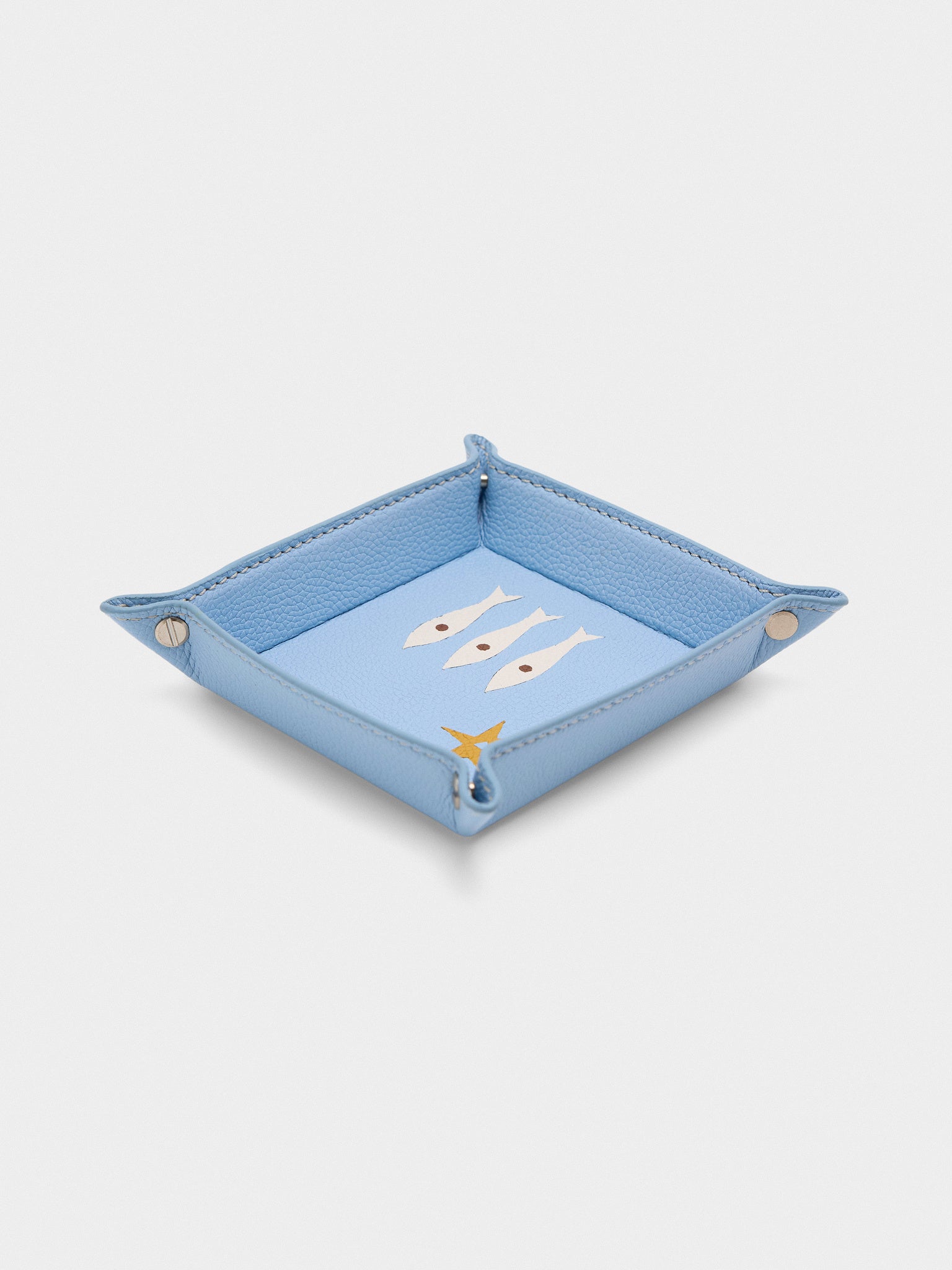 Jonathan Adler Playa Leather Small Tray - Saint Bernard