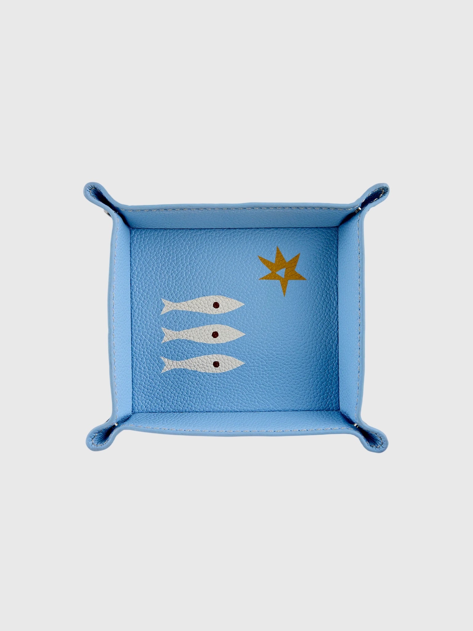 Jonathan Adler Playa Leather Small Tray - Saint Bernard