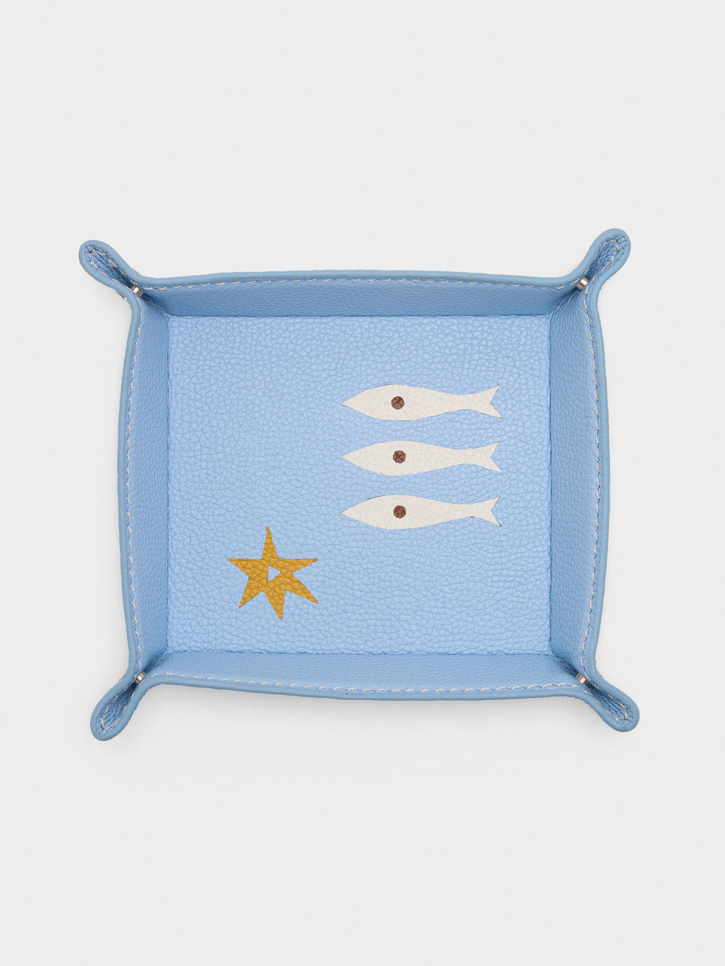 Jonathan Adler Playa Leather Small Tray - Saint Bernard