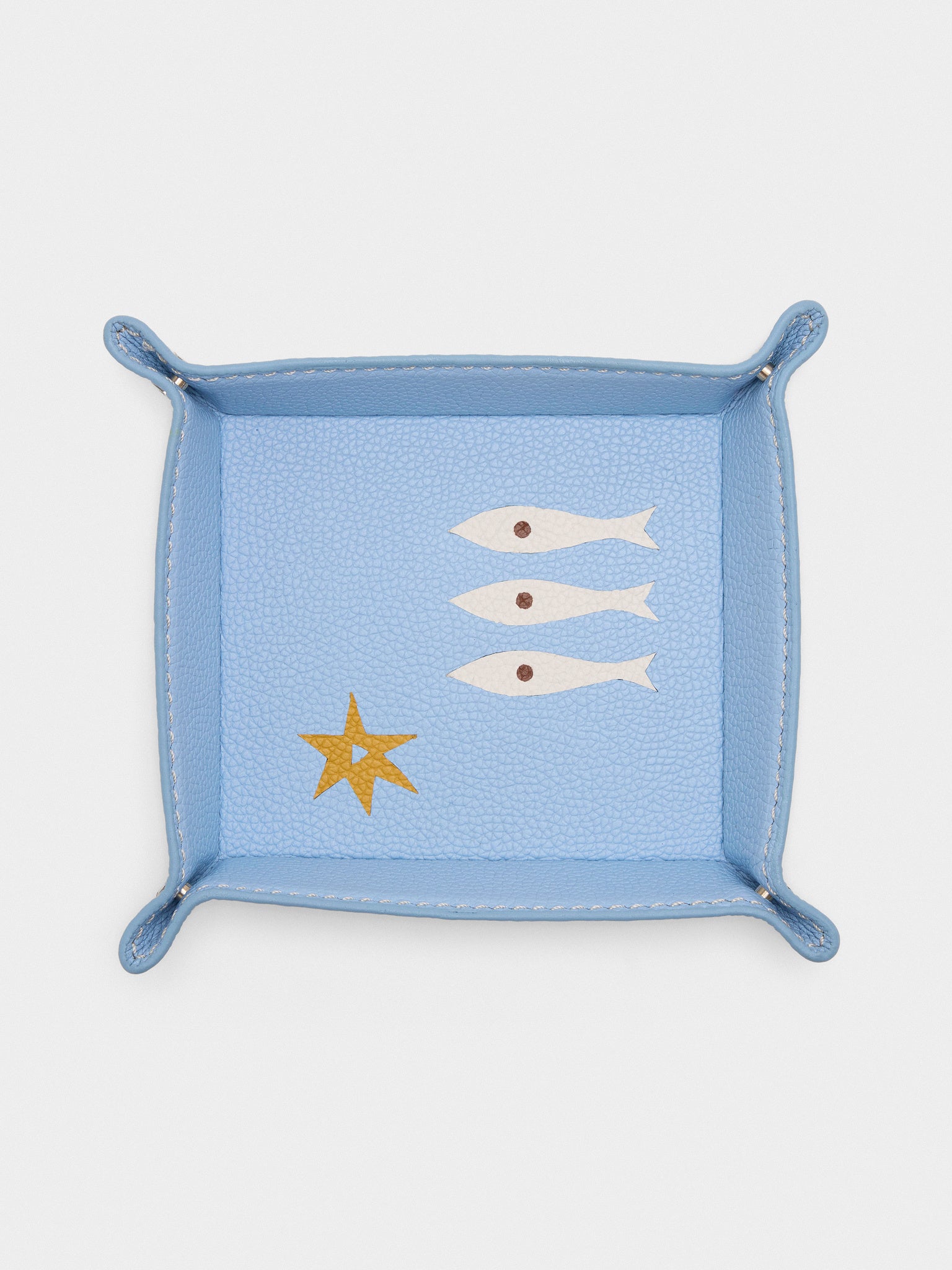 Jonathan Adler Playa Leather Small Tray - Saint Bernard