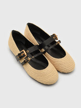 Farm Rio Women's Raffia Ballerina Flat - Saint Bernard