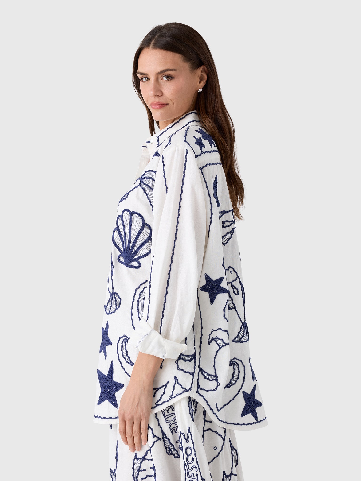 Farm Rio Women's Fresh Fish Shirt - Saint Bernard