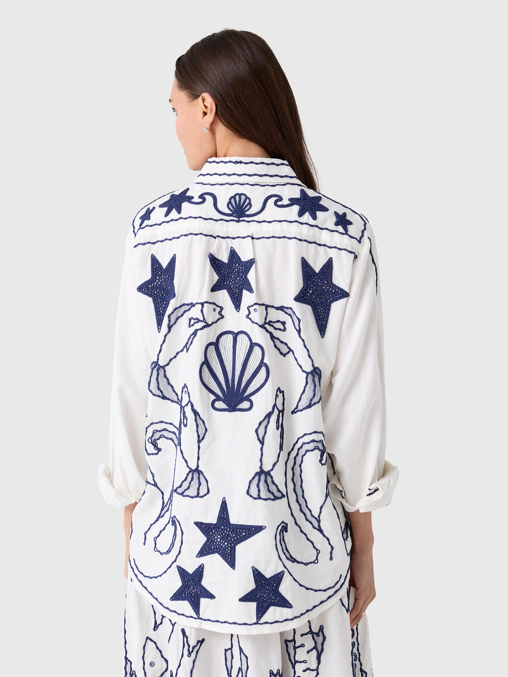Farm Rio Women's Fresh Fish Shirt - Saint Bernard
