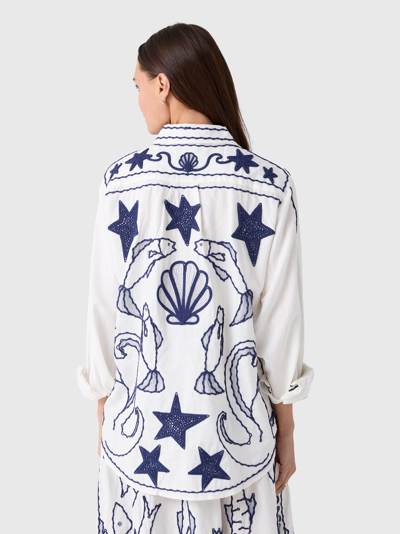 Farm Rio Women's Fresh Fish Shirt - Saint Bernard