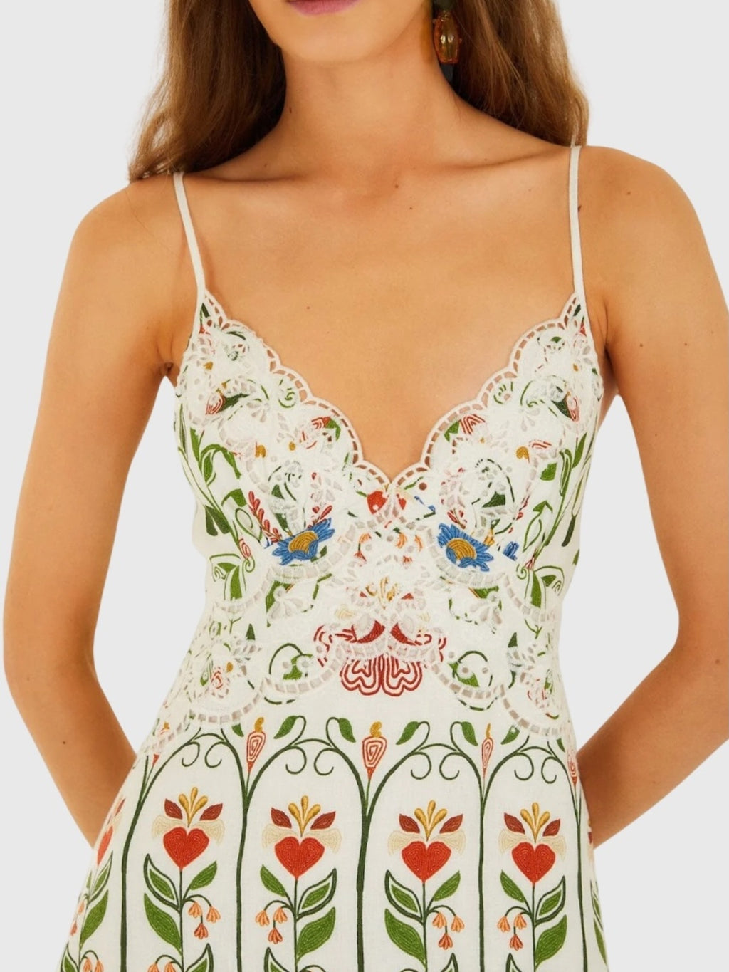 Farm Rio Women's Stitched Garden Midi Dress - Saint Bernard