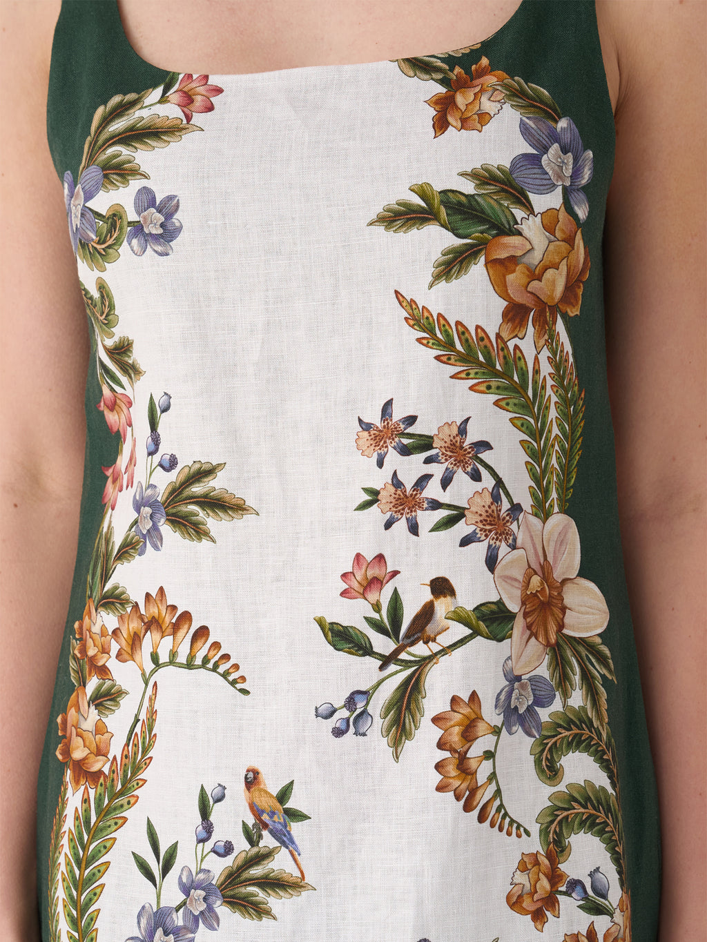 Farm Rio Women's Nature Square Neck Mini Dress - Saint Bernard