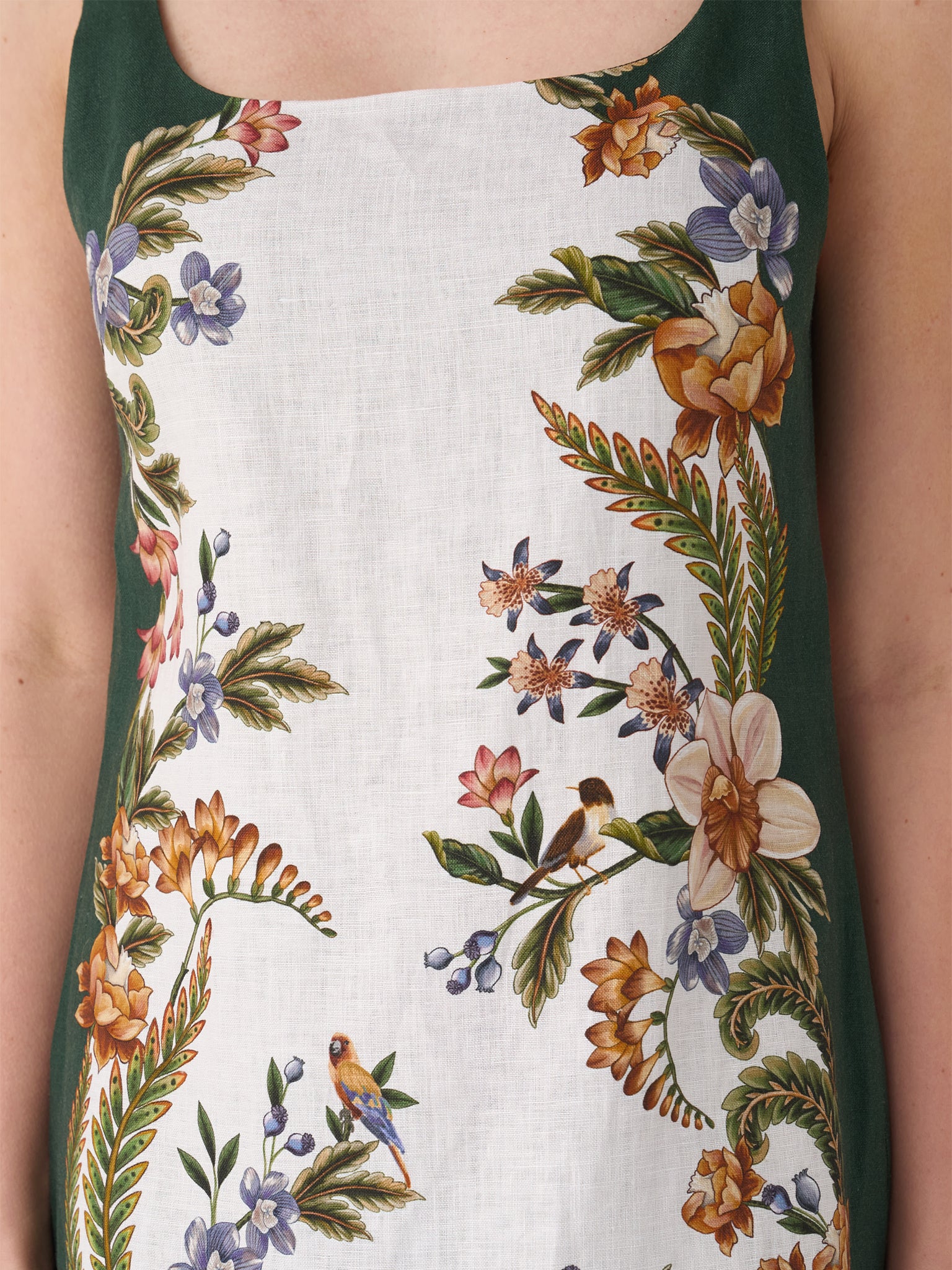 Farm Rio Women's Nature Square Neck Mini Dress - Saint Bernard