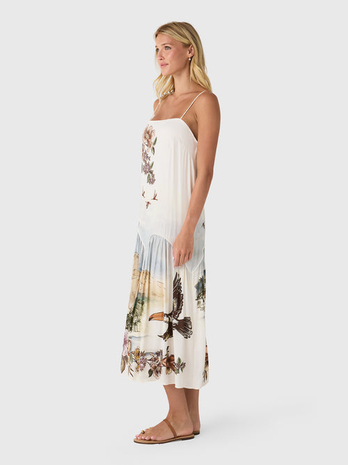 Farm Rio Women's Toile De Rio Sleeveless Maxi Dress - Saint Bernard