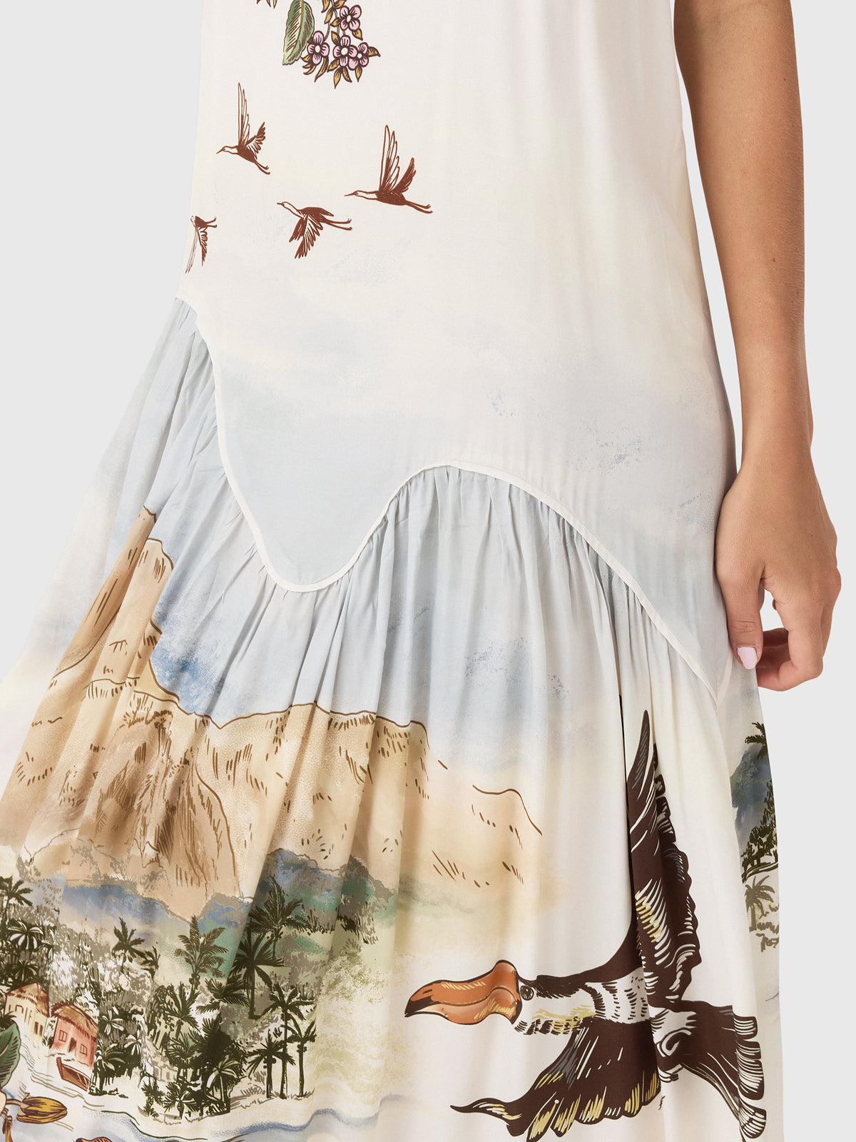 Farm Rio Women's Toile De Rio Sleeveless Maxi Dress - Saint Bernard