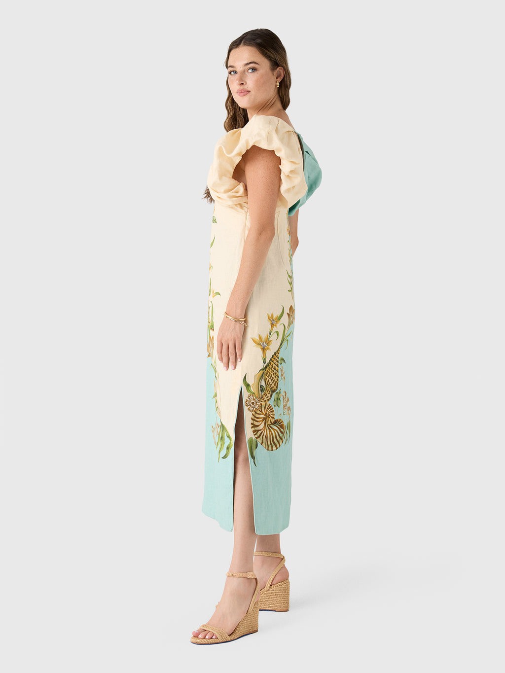 Farm Rio Women's Marine Garden Midi Dress - Saint Bernard