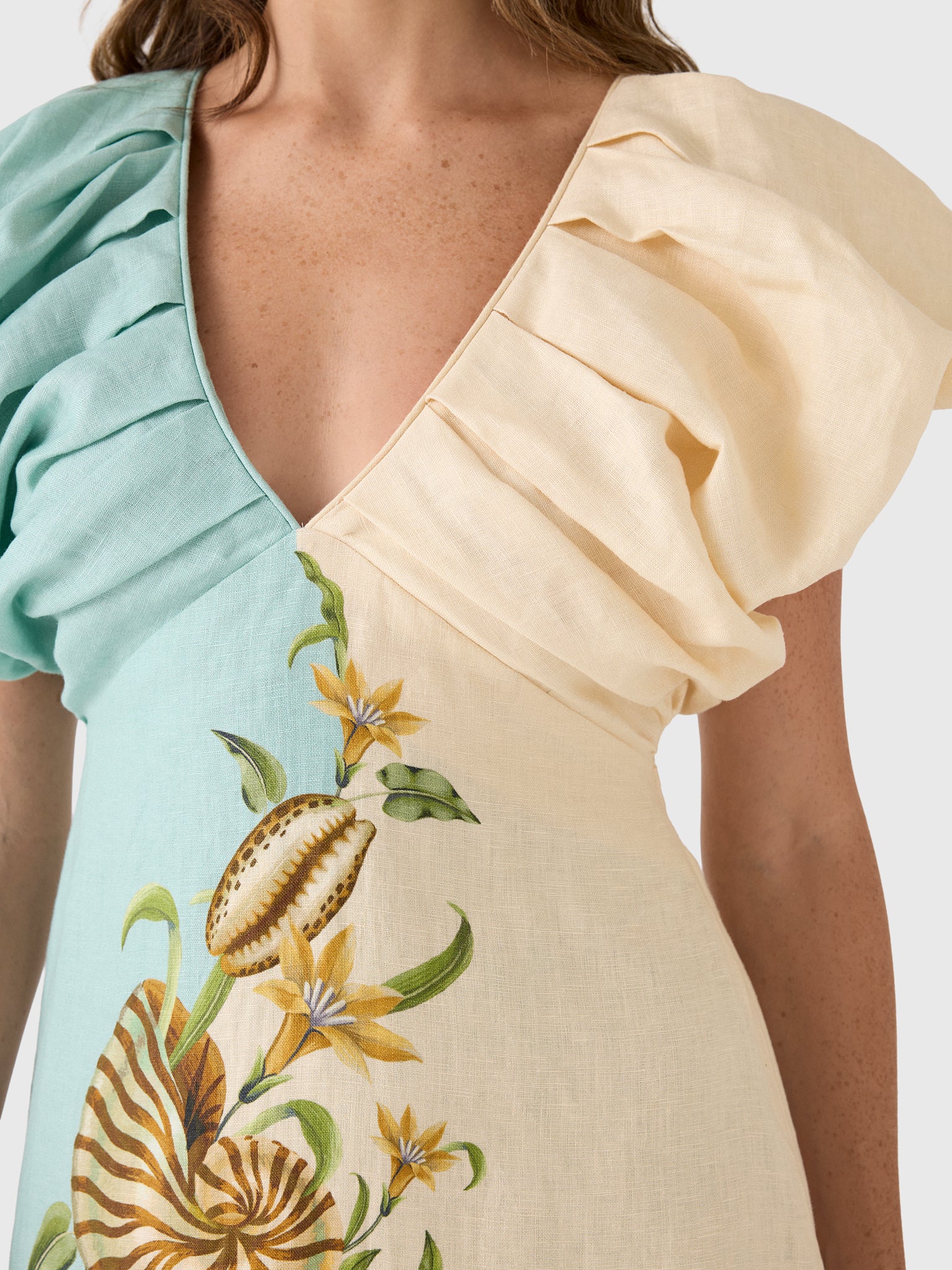 Farm Rio Women's Marine Garden Midi Dress - Saint Bernard