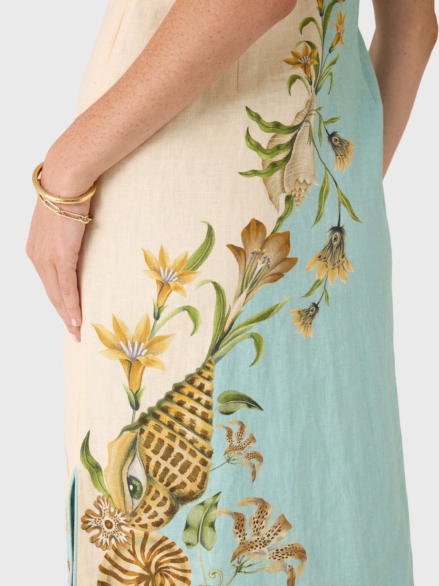 Farm Rio Women's Marine Garden Midi Dress - Saint Bernard