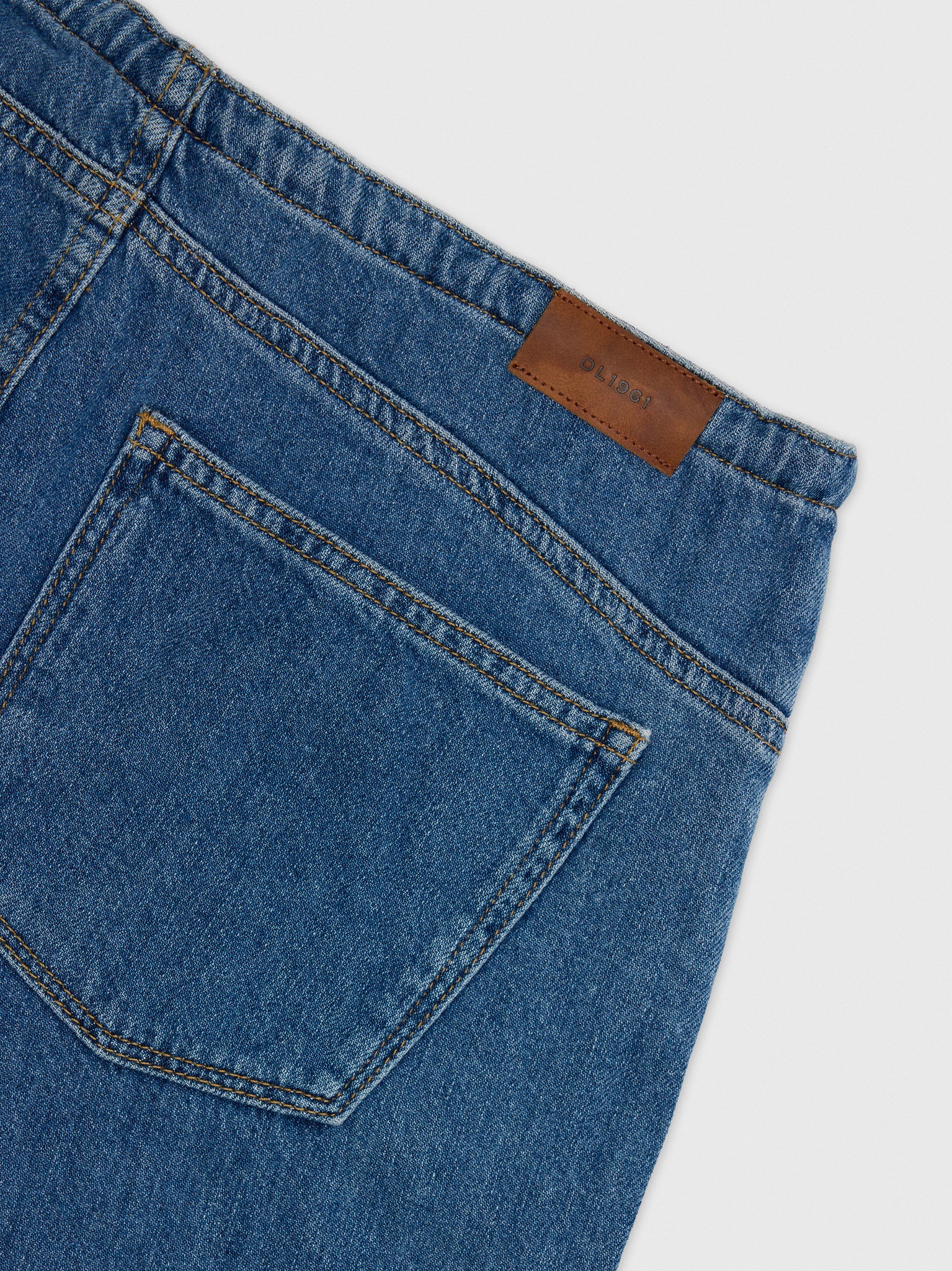 DL1961 Girls' Frankie Low Slung Wide Leg Jean - Saint Bernard