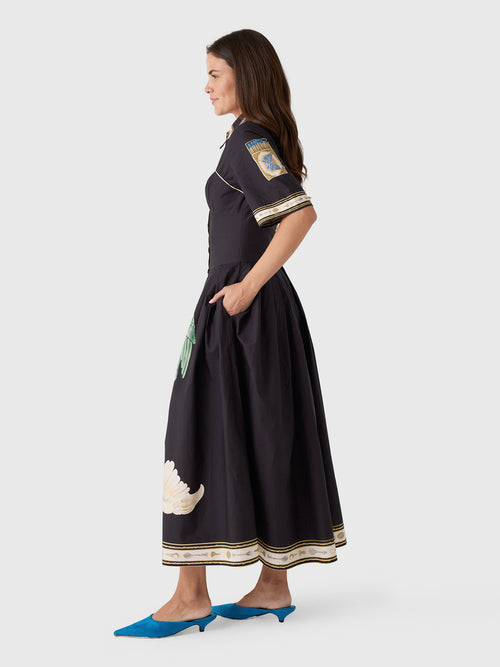 Farm Rio Women's Vintage Souvenirs Midi Dress - Saint Bernard