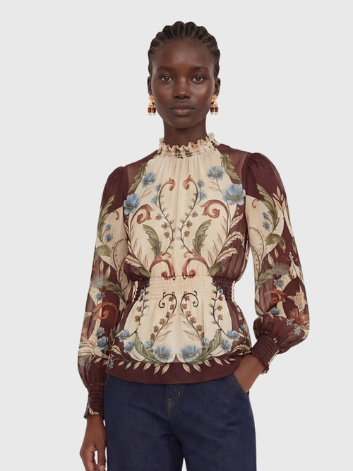 Farm Rio Women's Millena Blouse - Saint Bernard