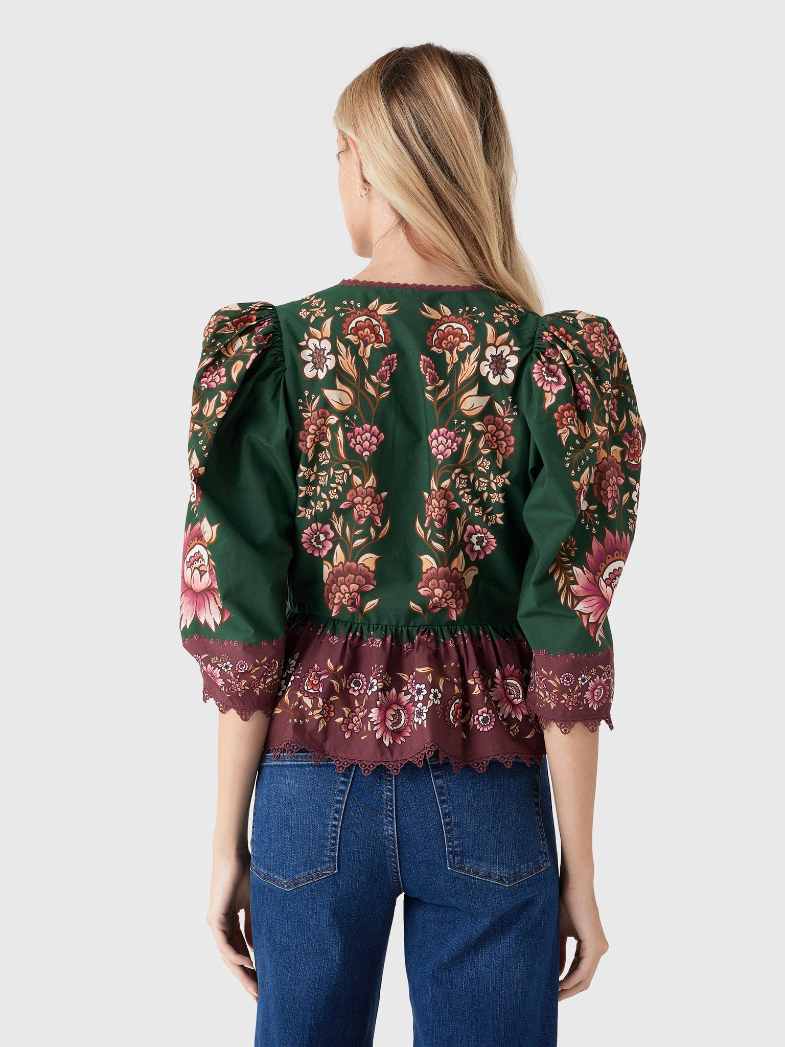 Farm Rio Women's Daniela Blouse - Saint Bernard