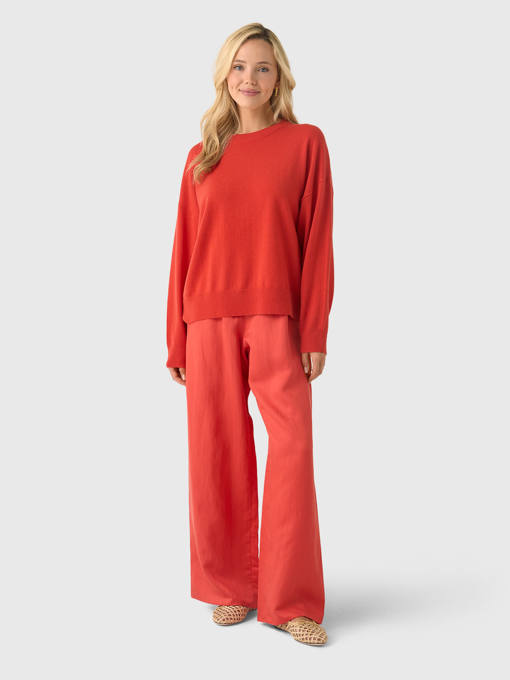 Jenni Kayne Women's Cashmere Marina Crewneck Sweater - Saint Bernard