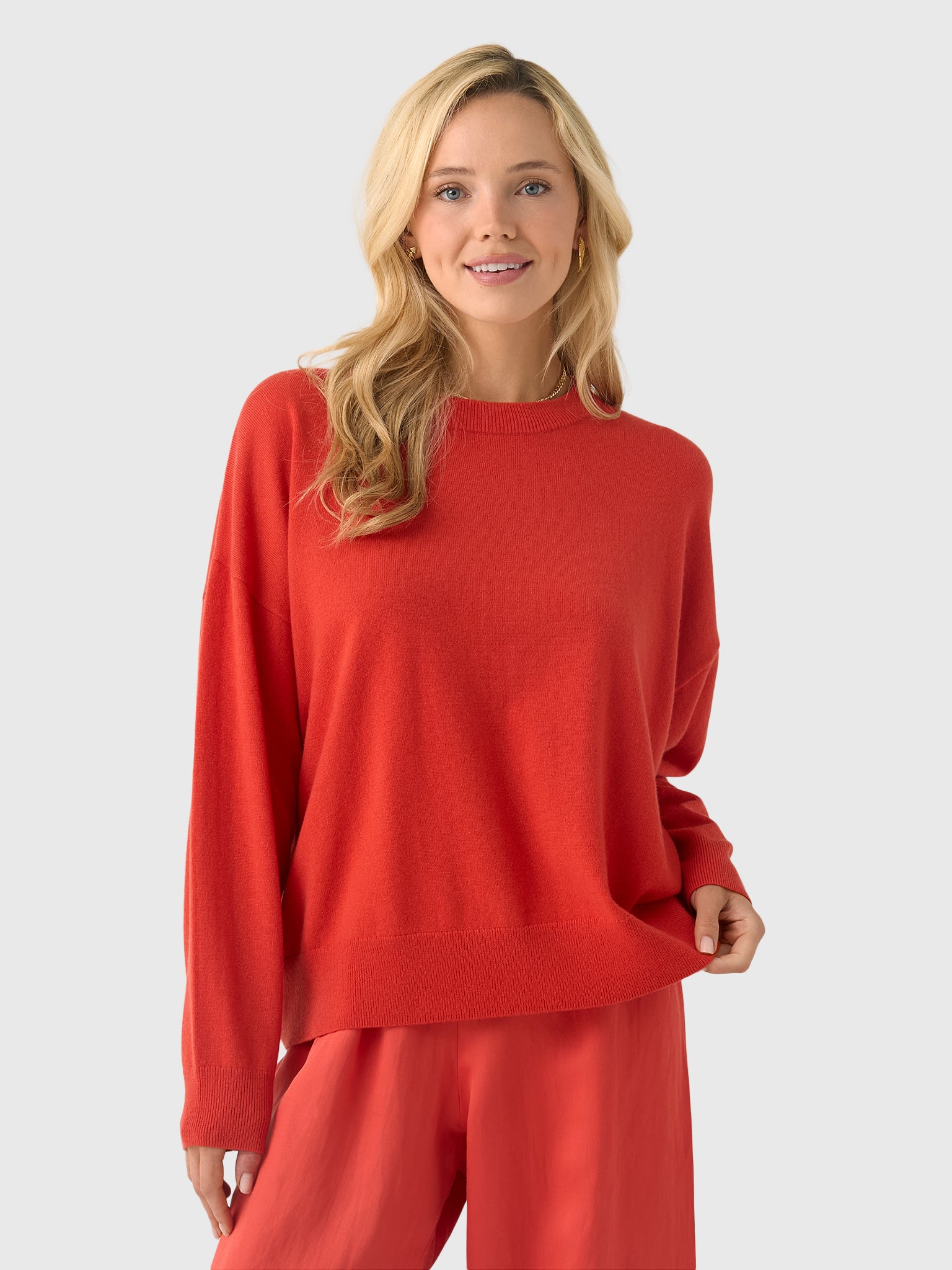 Jenni Kayne Women's Cashmere Marina Crewneck Sweater - Saint Bernard