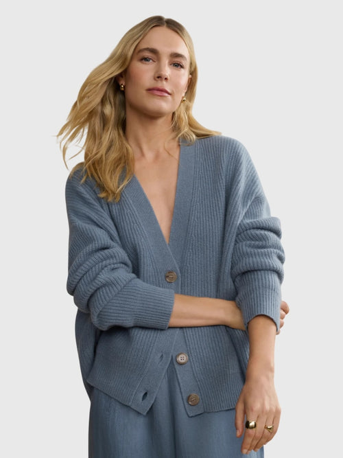 Jenni Kayne Women's Cropped Cashmere Cocoon Cardigan