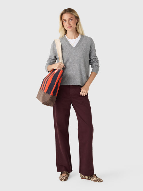 Jenni Kayne Women's Flynn Cashmere V-Neck Sweater - Saint Bernard
