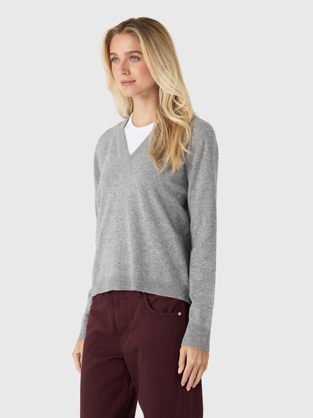 Jenni Kayne Women's Flynn Cashmere V-Neck Sweater - Saint Bernard