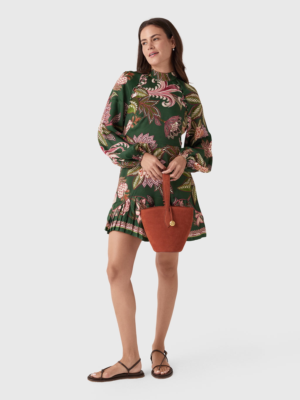 Farm Rio Women's Arabesque Paradise Mini Dress - Saint Bernard