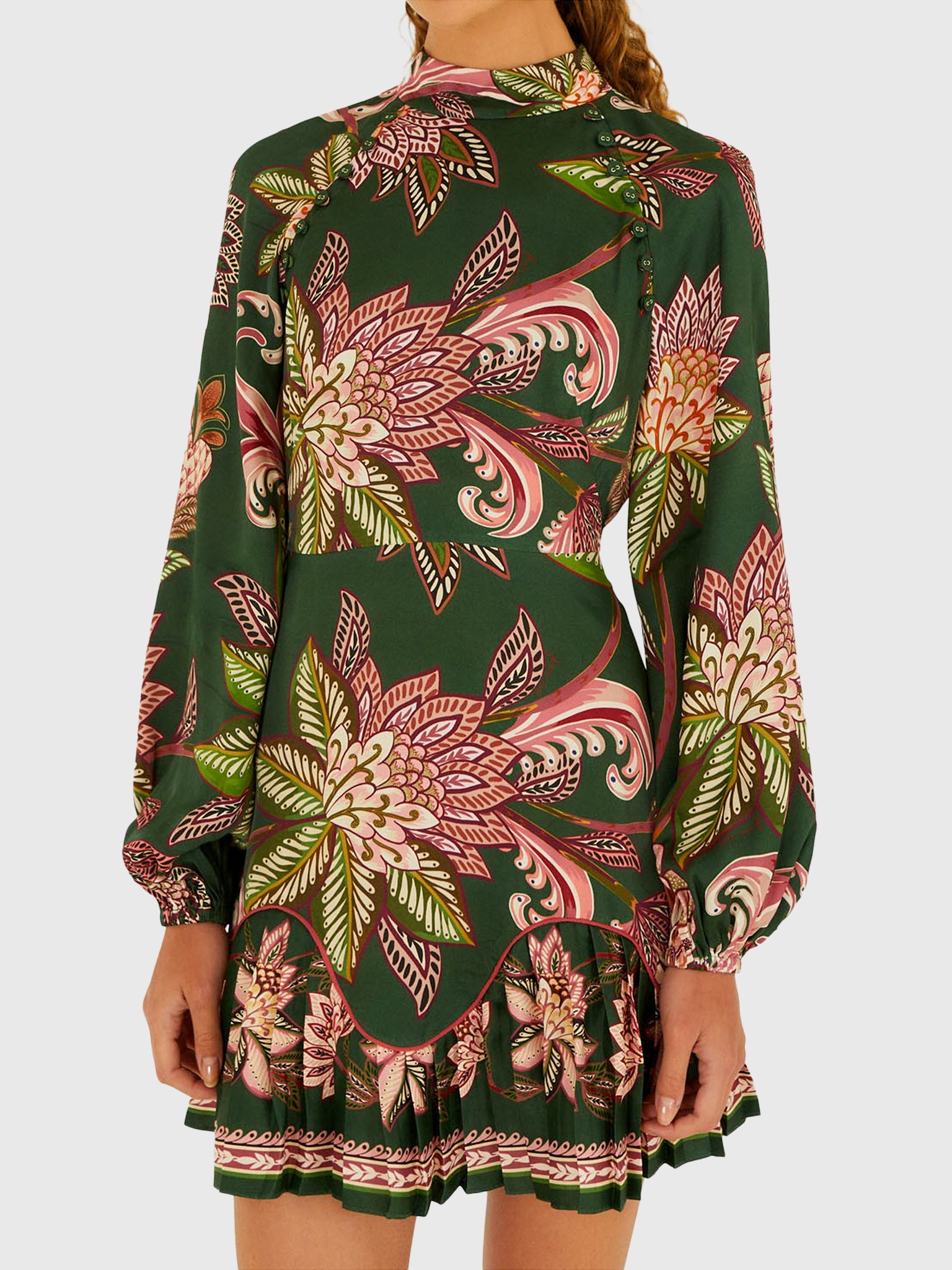 Farm Rio Women's Arabesque Paradise Mini Dress - Saint Bernard