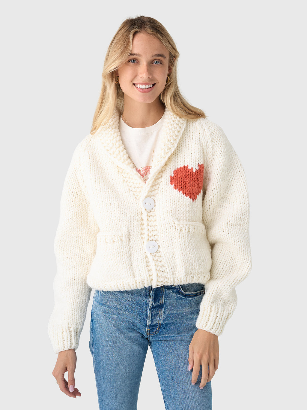 GOGO Women's The Heart Short Cardi - Saint Bernard