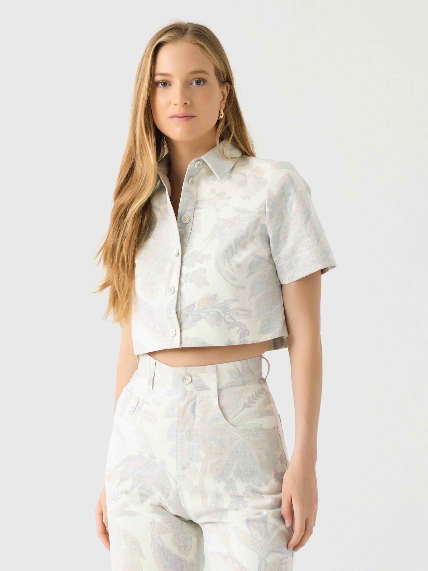 Alemais Women's Ivy Cropped Shirt - Saint Bernard