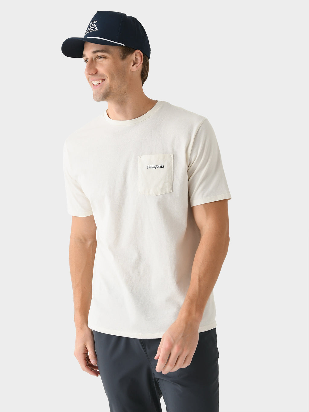 Patagonia Men's Line Ridge Logo Pocket Responsibili-Tee - Saint Bernard