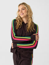 Eche Women's Solid Striped Hoodie - Saint Bernard