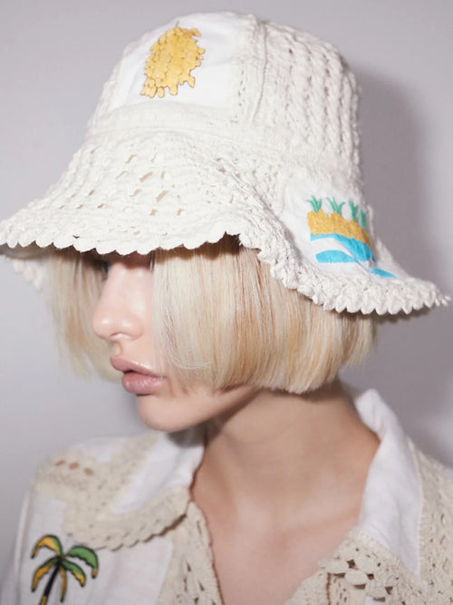 Alemais Women's Teddy Mid Brim Bucket Hat
