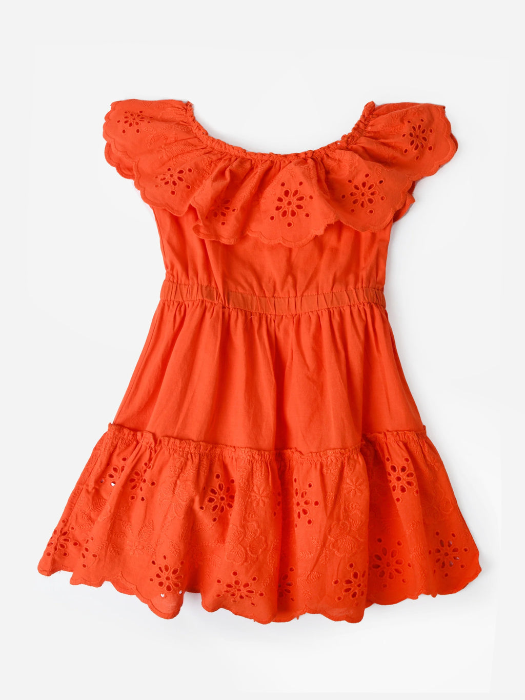 Mayoral Girls' Eyelet Dress - Saint Bernard