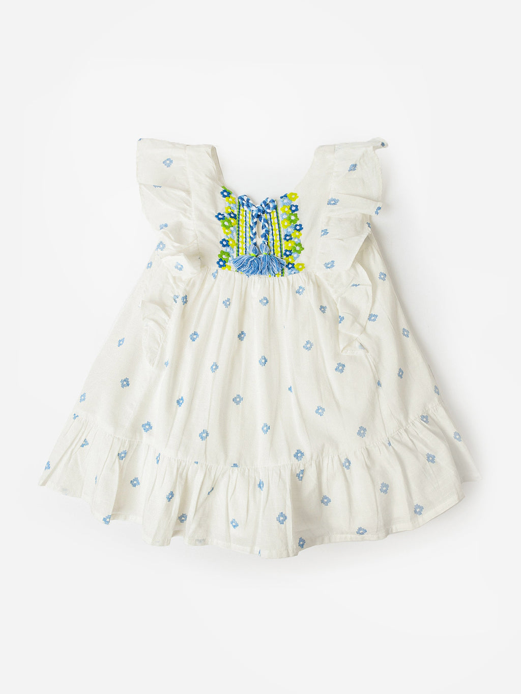Mayoral Girls' Embroidered Print Dress - Saint Bernard