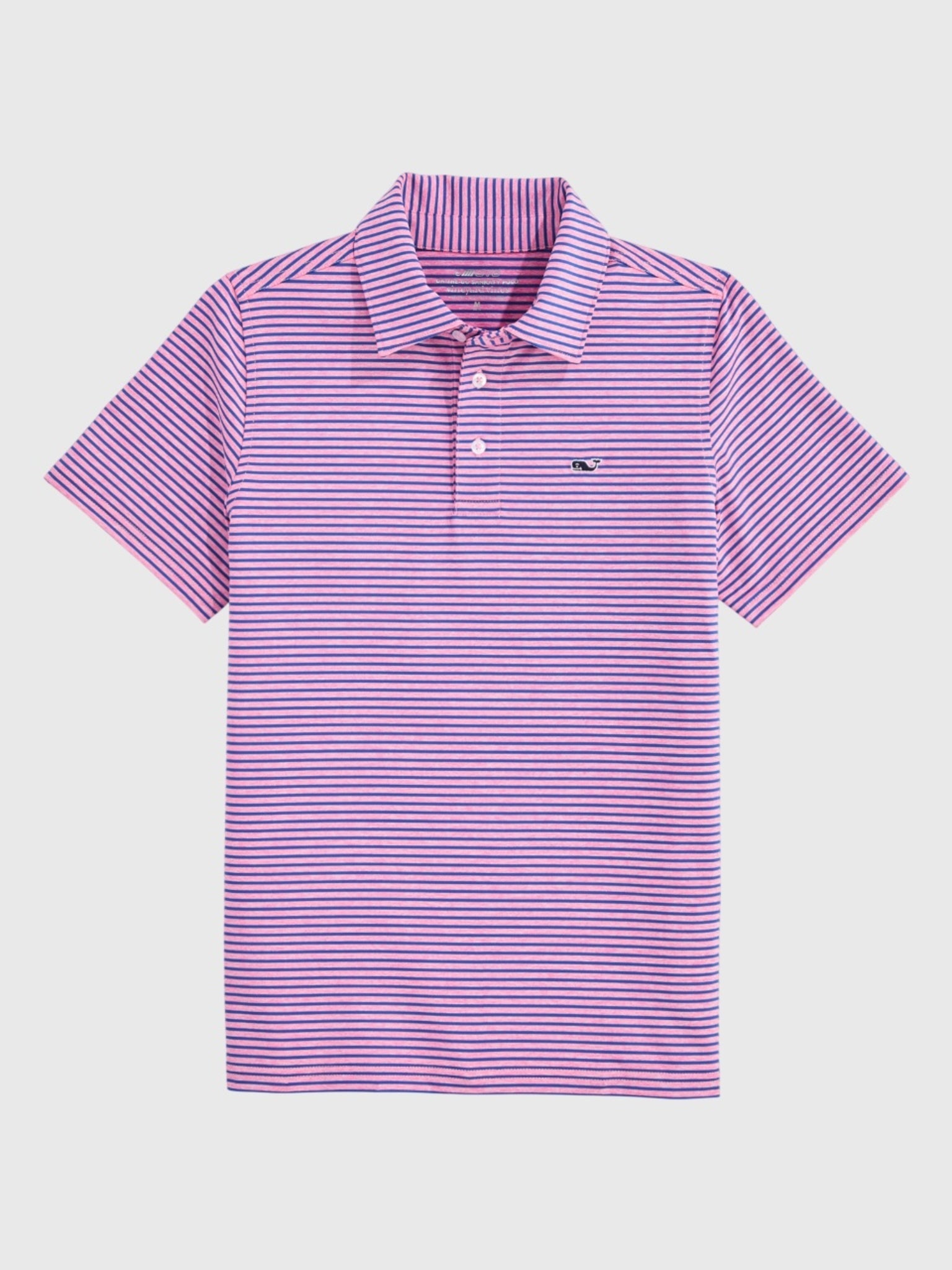 Vineyard Vines Boys' Bradley Stripe Sankaty Polo - Saint Bernard