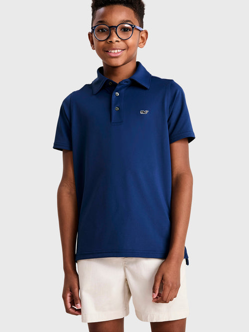 Vineyard Vines Boys' Solid Sankaty Polo