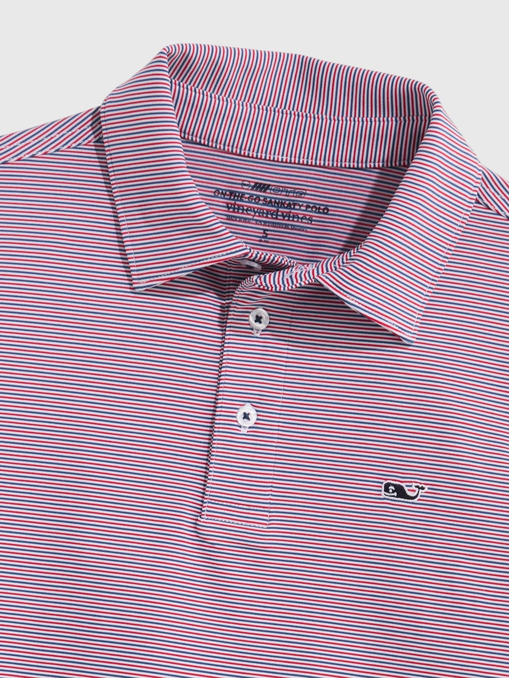 Vineyard Vines Boys' Performance Anegada Stripe Sankaty Polo