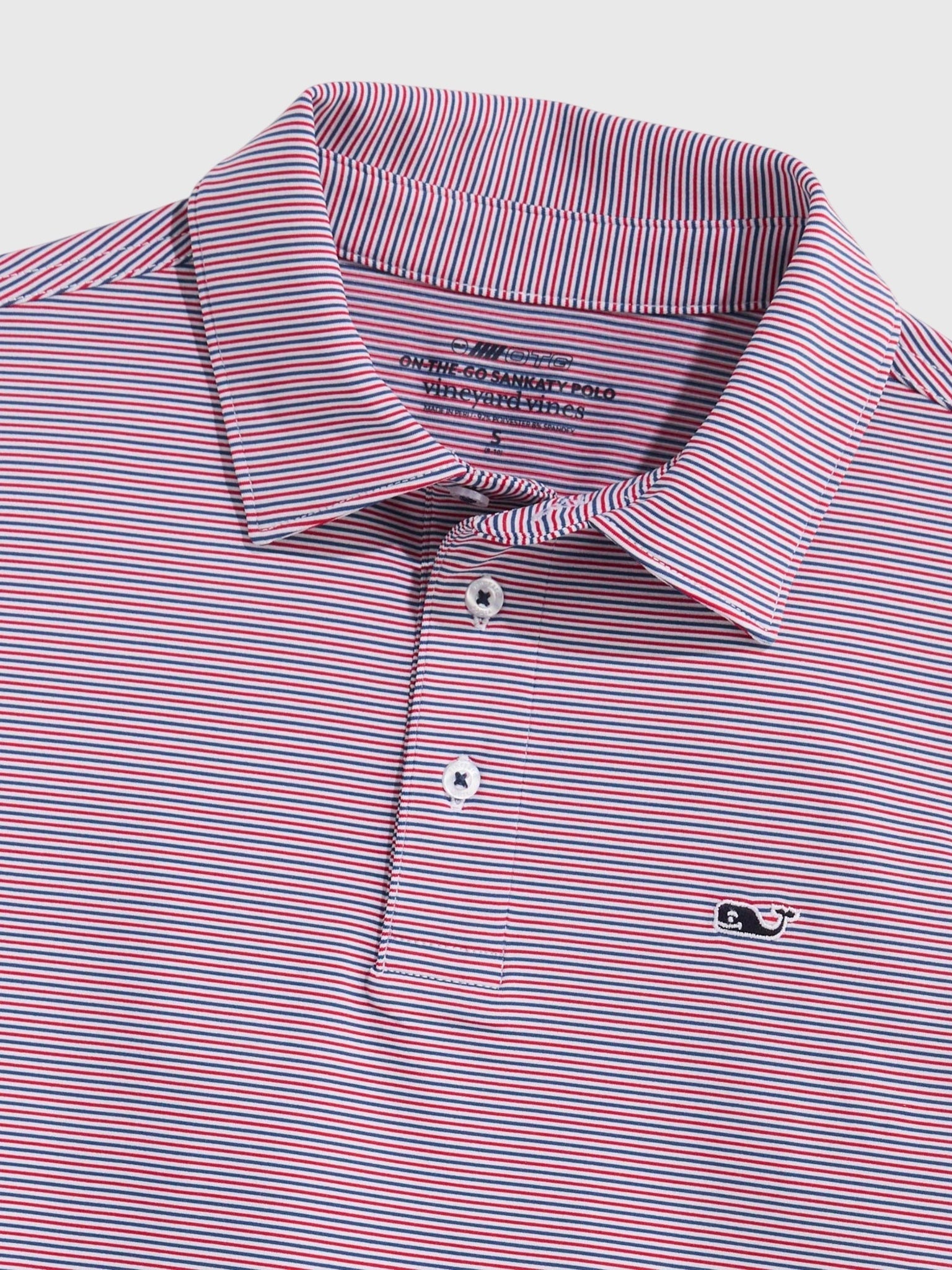 Vineyard Vines Boys' Performance Anegada Stripe Sankaty Polo