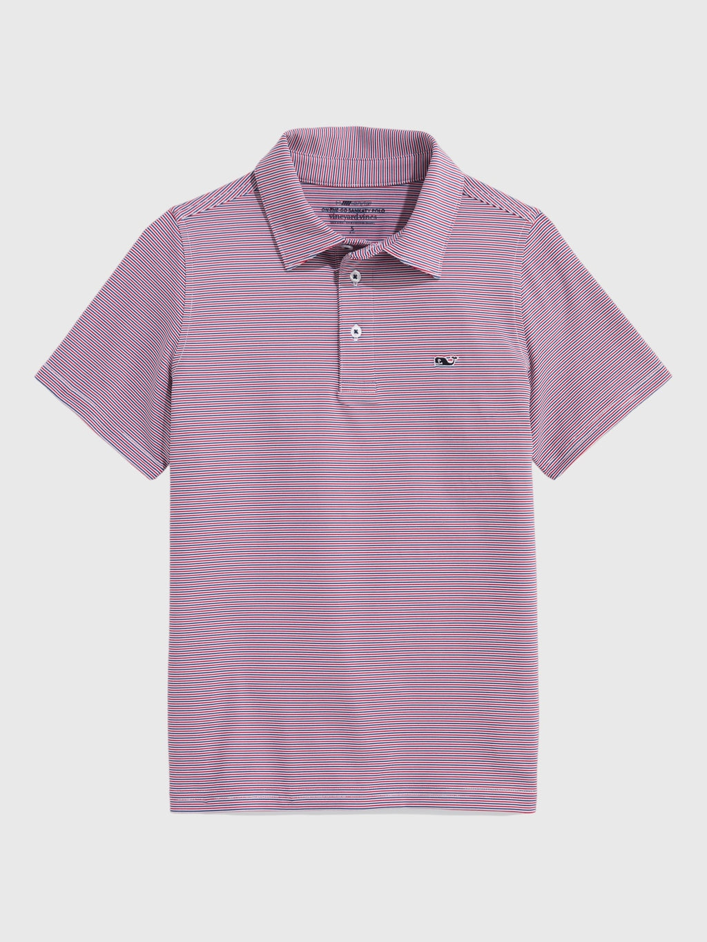 Vineyard Vines Boys' Performance Anegada Stripe Sankaty Polo