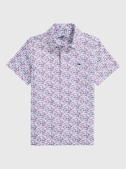 Vineyard Vines Boys' Performance Printed Sankaty Polo